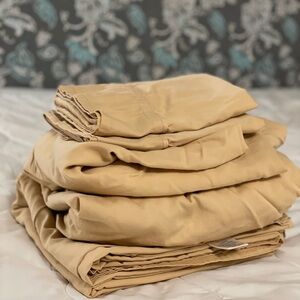 Sleep Number Split King 5 pc Sheet Set flat fitted Pima Cotton Sure Fit